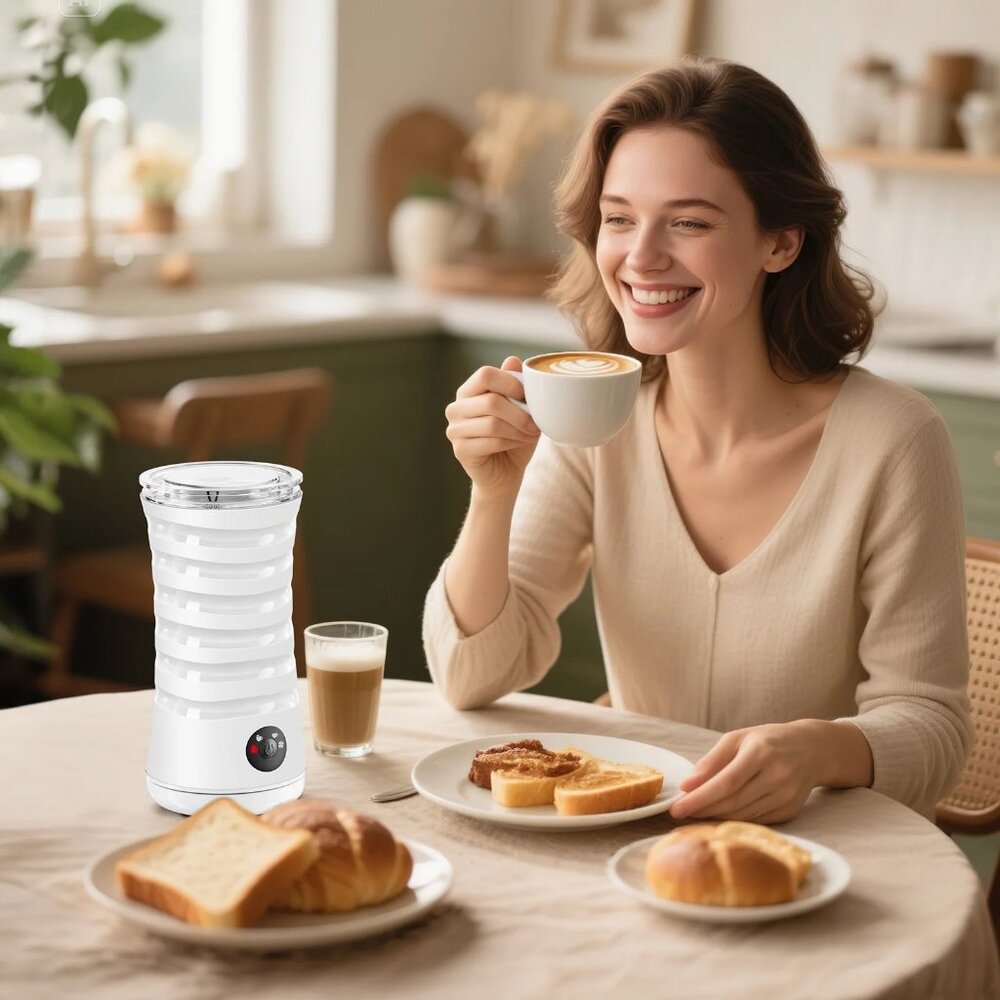 Secura Milk Frother, Auto Milk Steamer, 4-IN-1 Hot & Cold Foam Maker-8.4oz/240ml